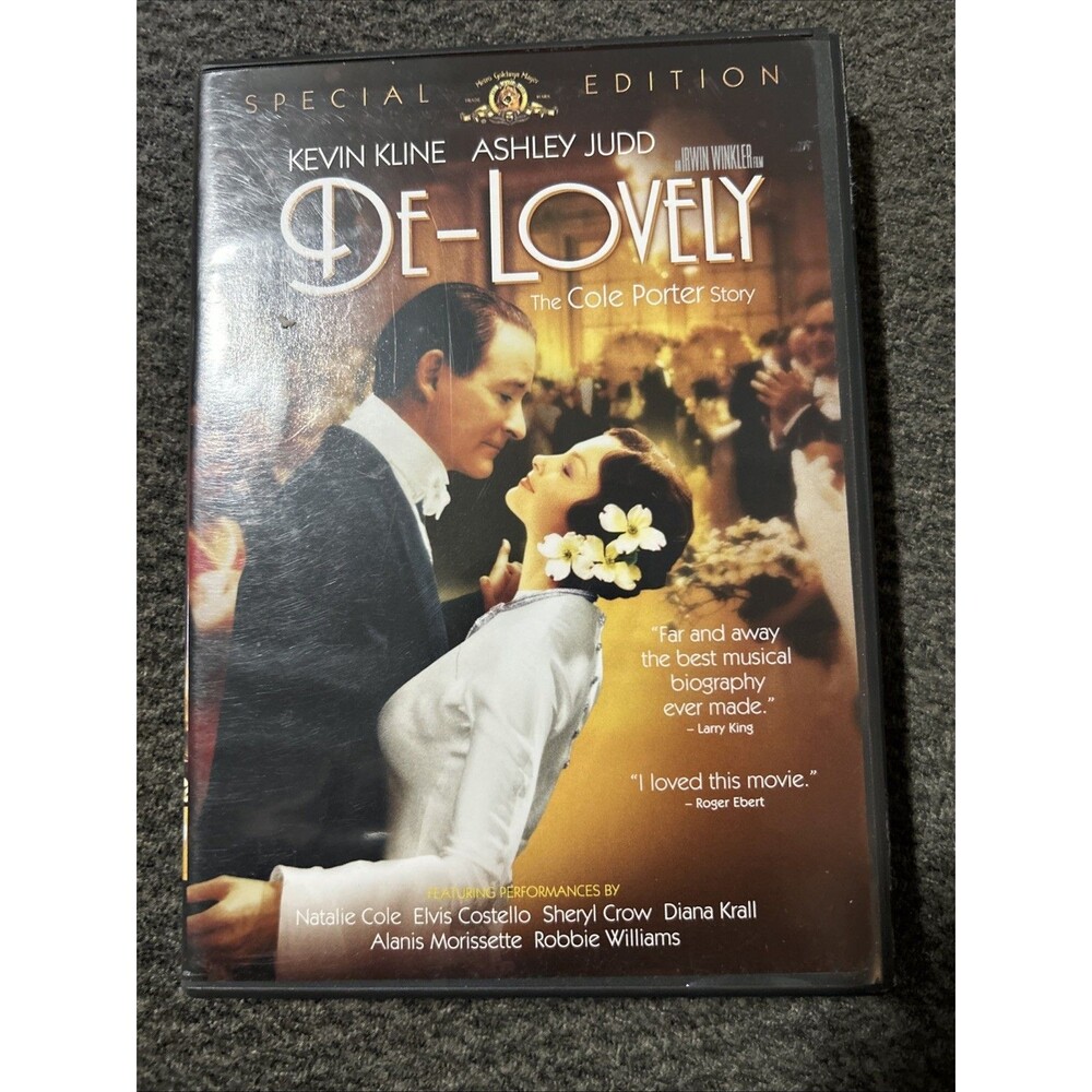 De-Lovely DVD 2004 Special Edition Kevin Kline Ashley Judd New Sealed